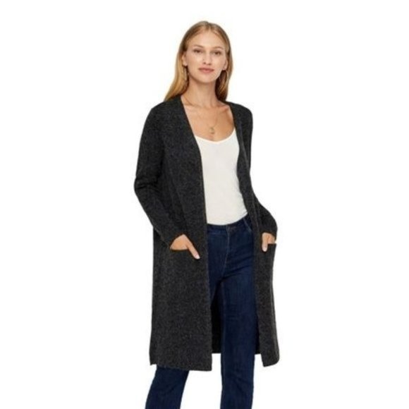 VERO MODA Doffy Long Open Cardigan in Black - XS NWT - Picture 1 of 4